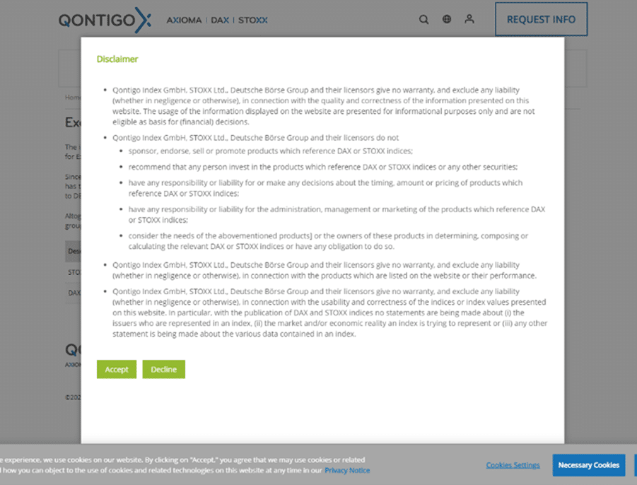 Exhibit 313 of stoxdox USPTO testimony: Stoxx Ltd. website disclaimer
