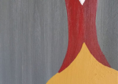 Painting called 'Bottleneck Bust'